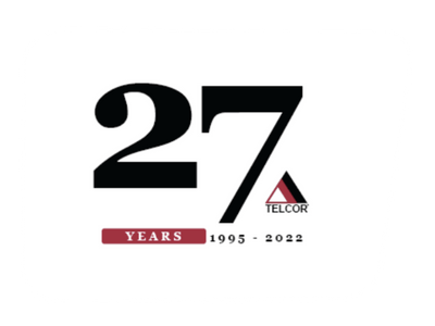 Telcor company logo 27 years 1995-2022