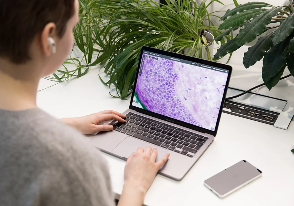 professional empowering remote consultations with Ocus® Microscope Scanners